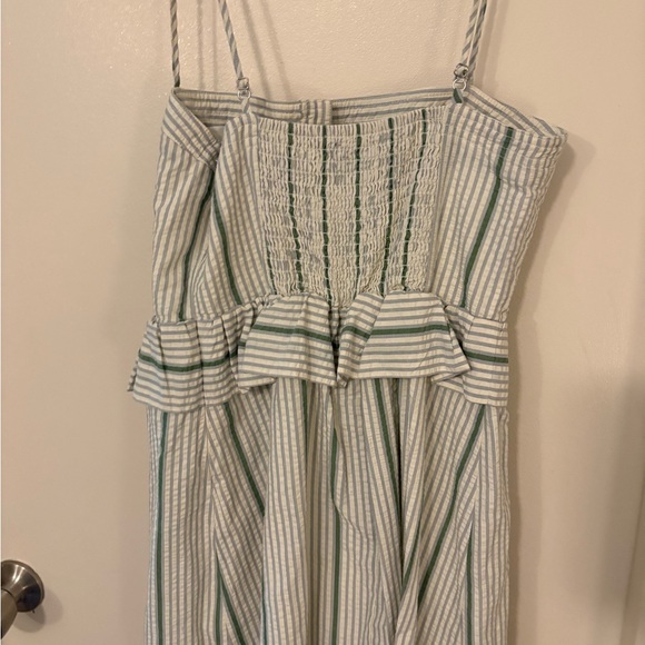 Tuckernuck Striped Midi Dress in White and Green - Picture 8 of 10